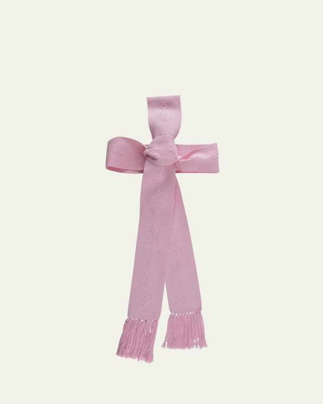 Handwoven Wide Pale Pink Belt